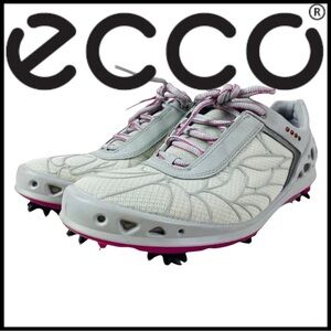 New Ecco Cage EVO White Pink Gortex Golf Shoes (EU 41/US10-10.5)